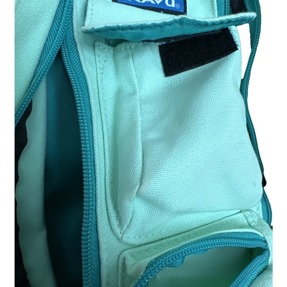 Seafoam canvas rope bag -well used - Picture 5 of 14